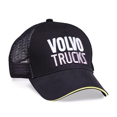 Volvo Trucks Word Mark 3D Black & Silver Sandwich Snapback Mesh Cap/Hat  652012947783 eb-15135546
